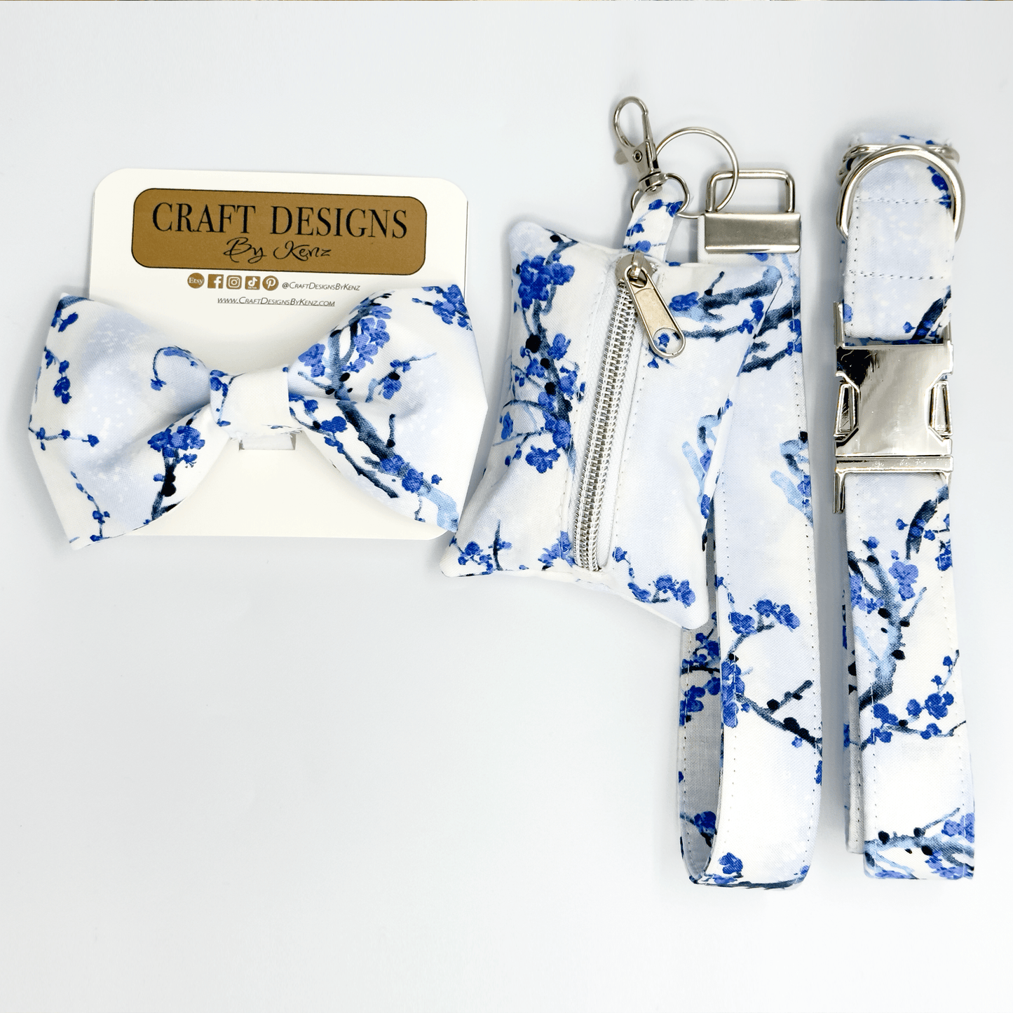 Cherry Blossom Poop Bag Holder - Craft Designs By Kenz - Poop Bag Holder