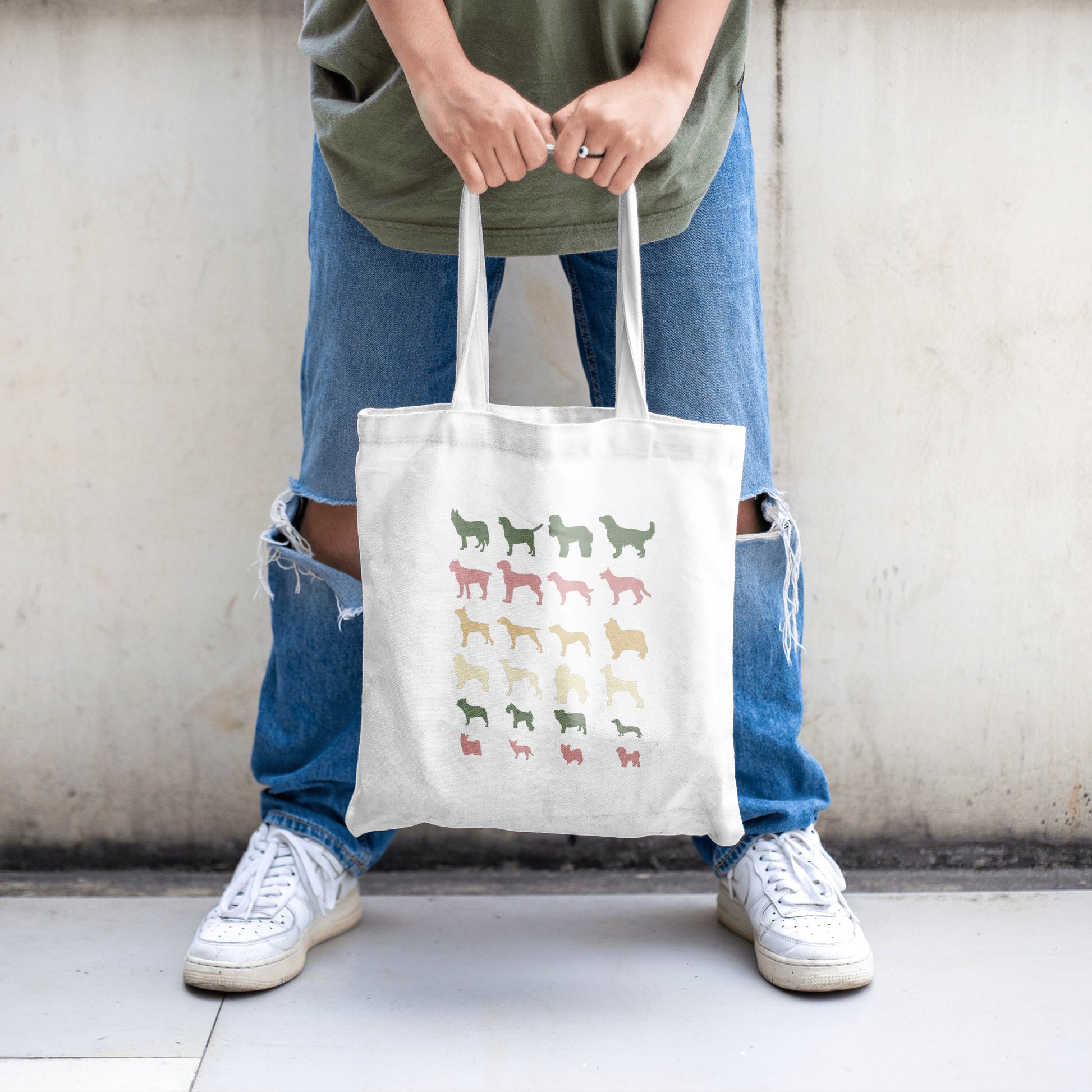 Dog Lover Tote Bag - Craft Designs By Kenz - Blue/Red - Personalized Tote Bag