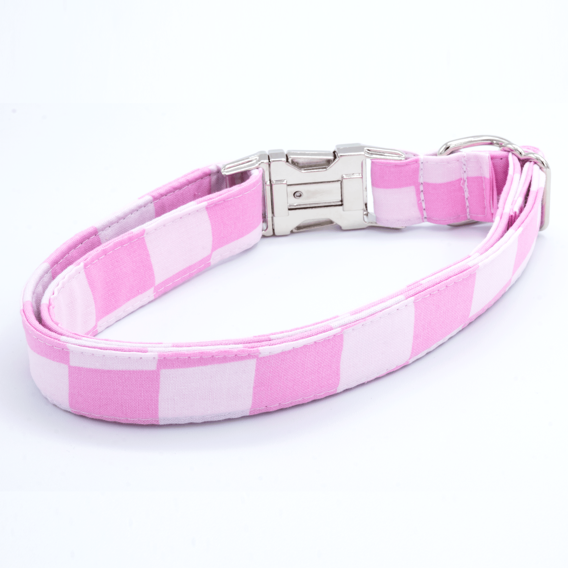 Pink Checkered Collar - Craft Designs By Kenz - Collar and Bowtie - Collar Set
