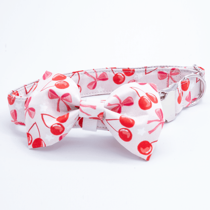 Pink Cherry Collar - Craft Designs By Kenz - Collar - Personalized Pet Collar