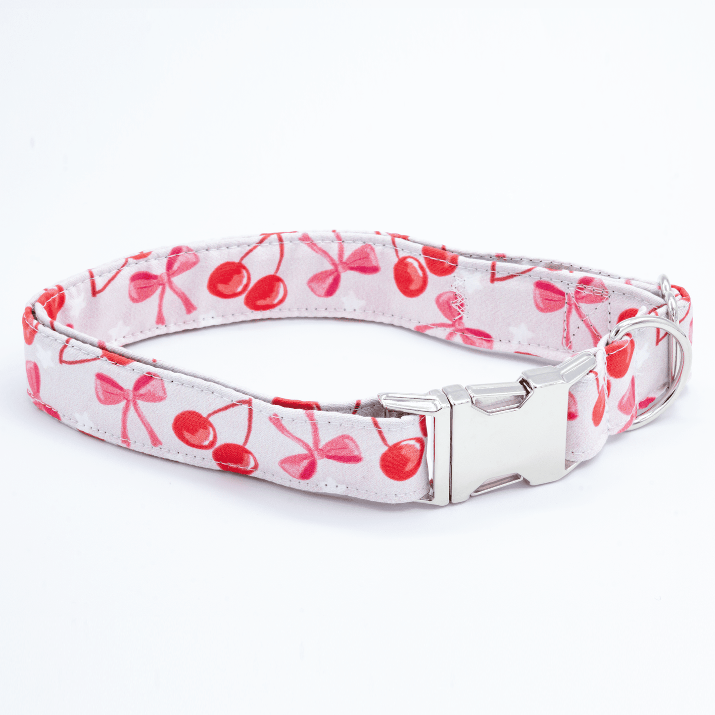 Pink Cherry Collar - Craft Designs By Kenz - Collar - Personalized Pet Collar