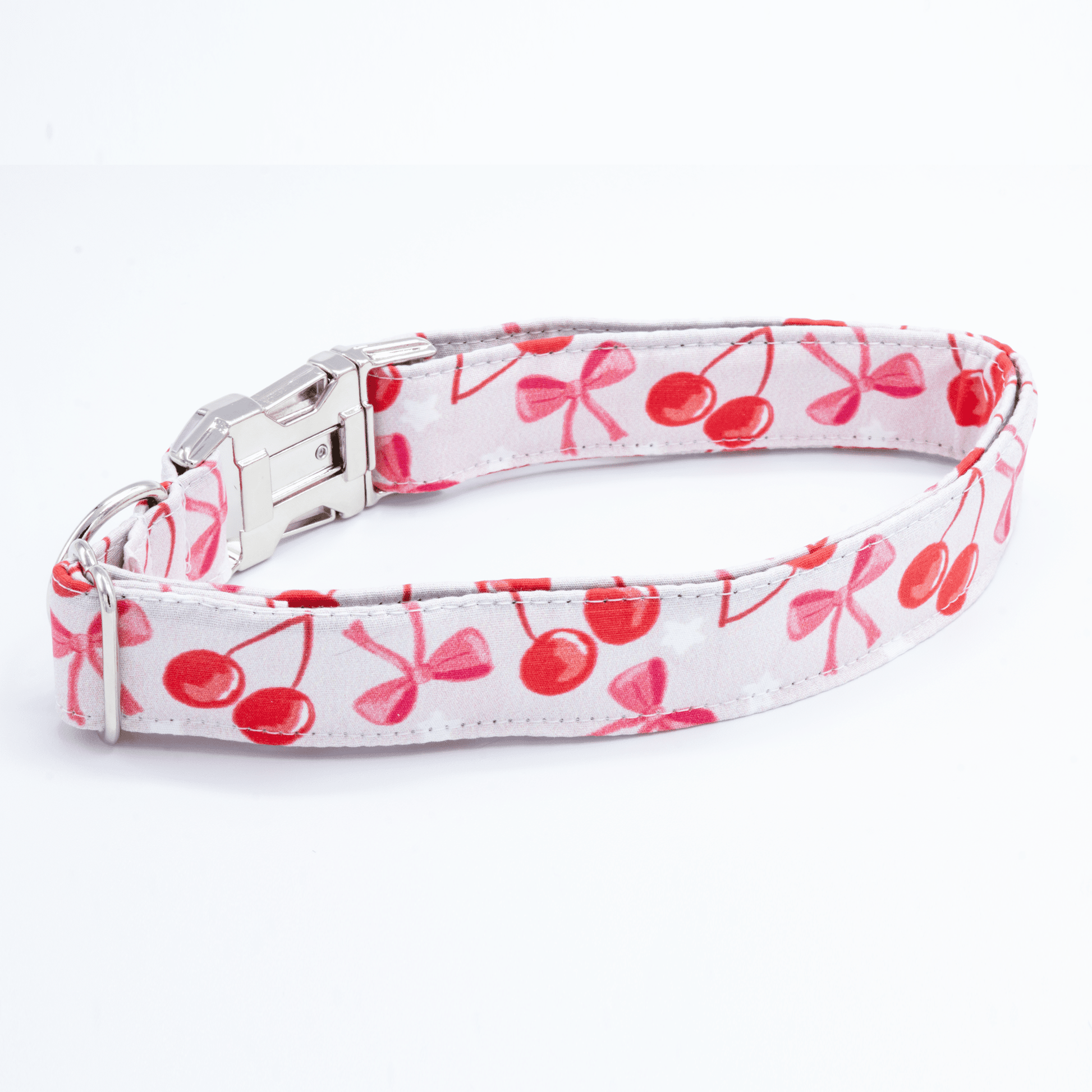 Pink Cherry Collar - Craft Designs By Kenz - Collar - Personalized Pet Collar