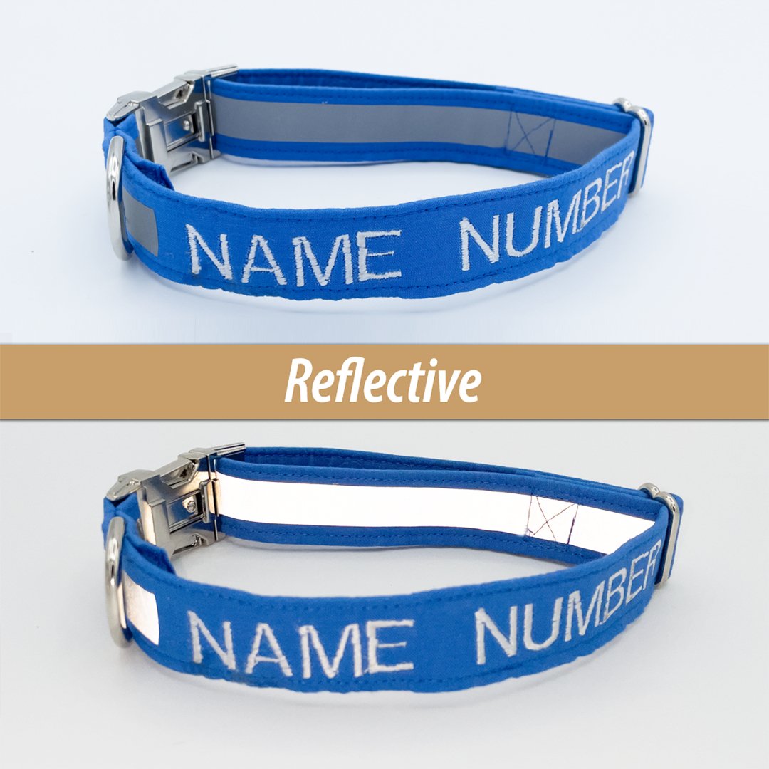 Reflective Collar - Personalized Dog Collar - Craft Designs By Kenz -